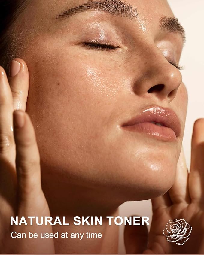 Pure Rose Water Toner for Face, 32 Fl Oz Bulk, 100% Natural Rosa Damascena Rose Hydrosol, Refreshing Rosewater for Hair, Skin, Aromatherapy, Hydrates & Soothes, Alcohol Free, Chemical Free