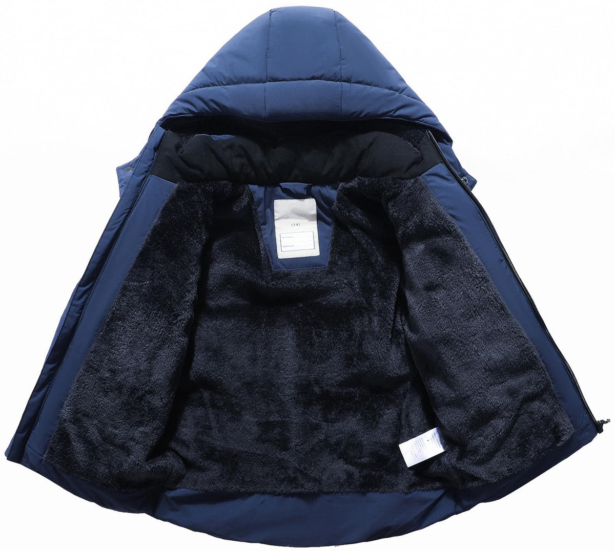 BYLESIN Kids Boy's Winter Coat Fleece Lined Waterproof Jacket Puffy Cotton Coat Thick Hooded Down Outdoor Coats