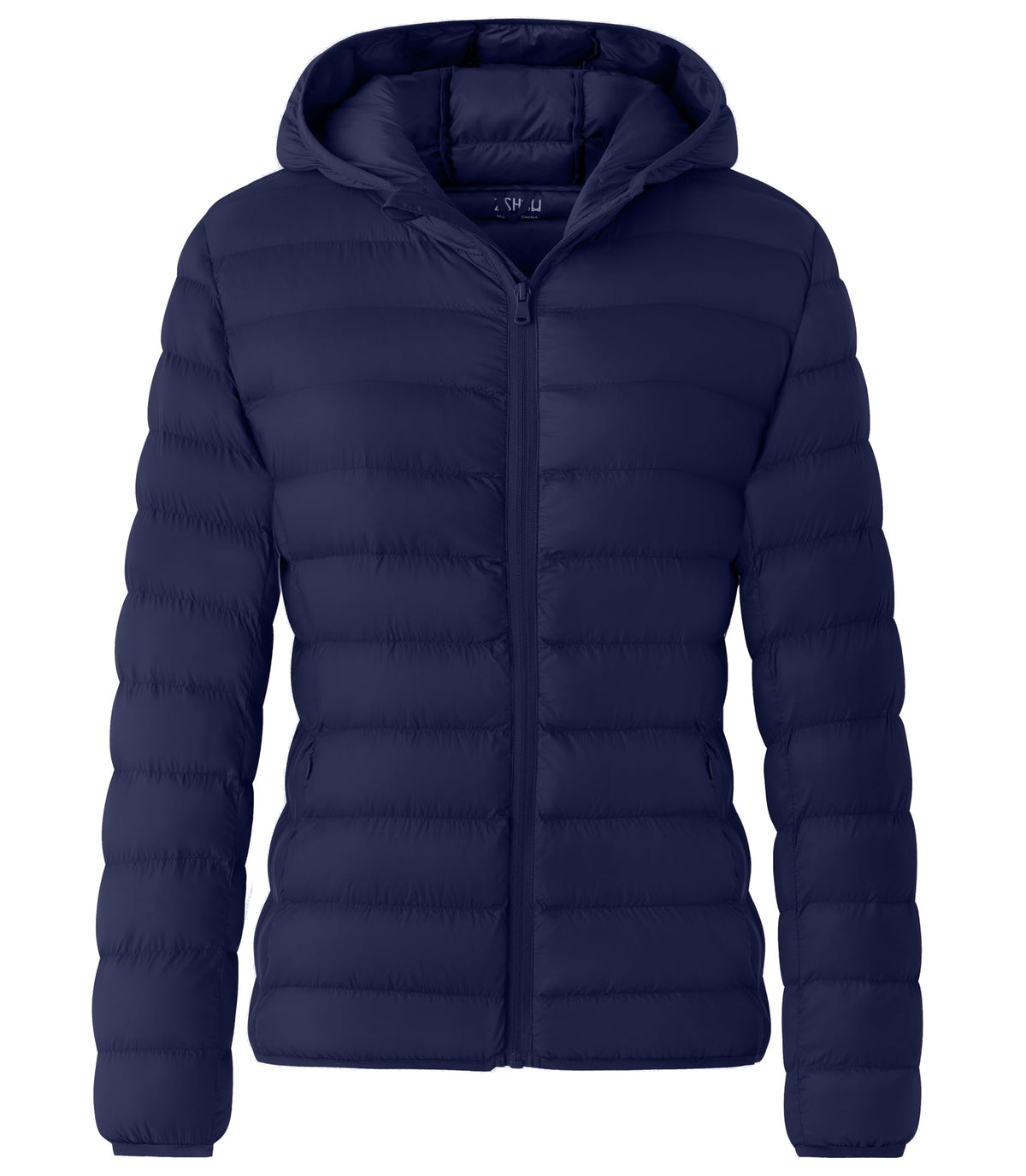 ZSHOW Women's Puffer Coat Lightweight Packable Padded Winter Jacket (Navy,X-Large)