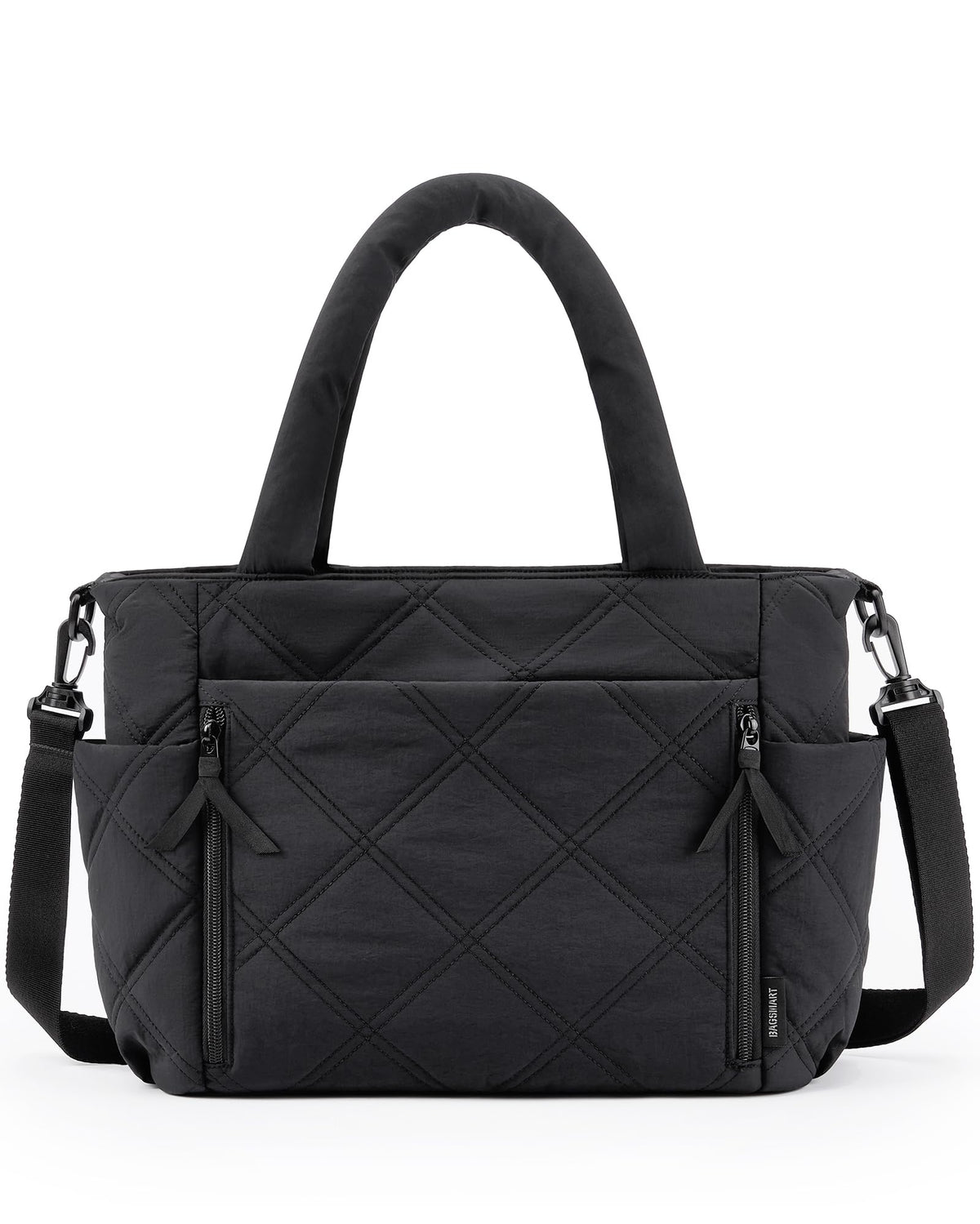BAGSMART Tote Bag for Women, Puffer Tote with Zipper, Shoulder Bag Handbag Quilted Tote Bag for Travel, Sport, Work