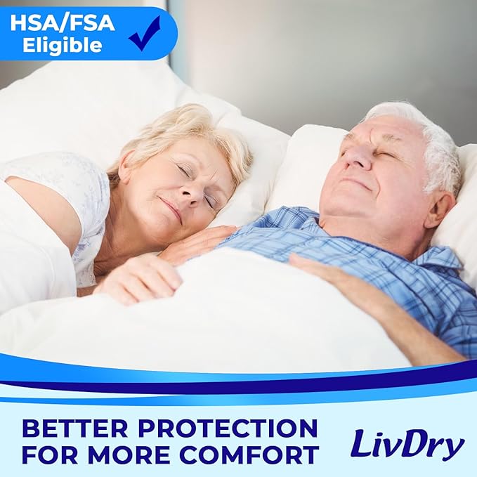LivDry Adult XXL Incontinence Underwear, Overnight Comfort Absorbency, Leak Protection, XX-Large, 12-Pack