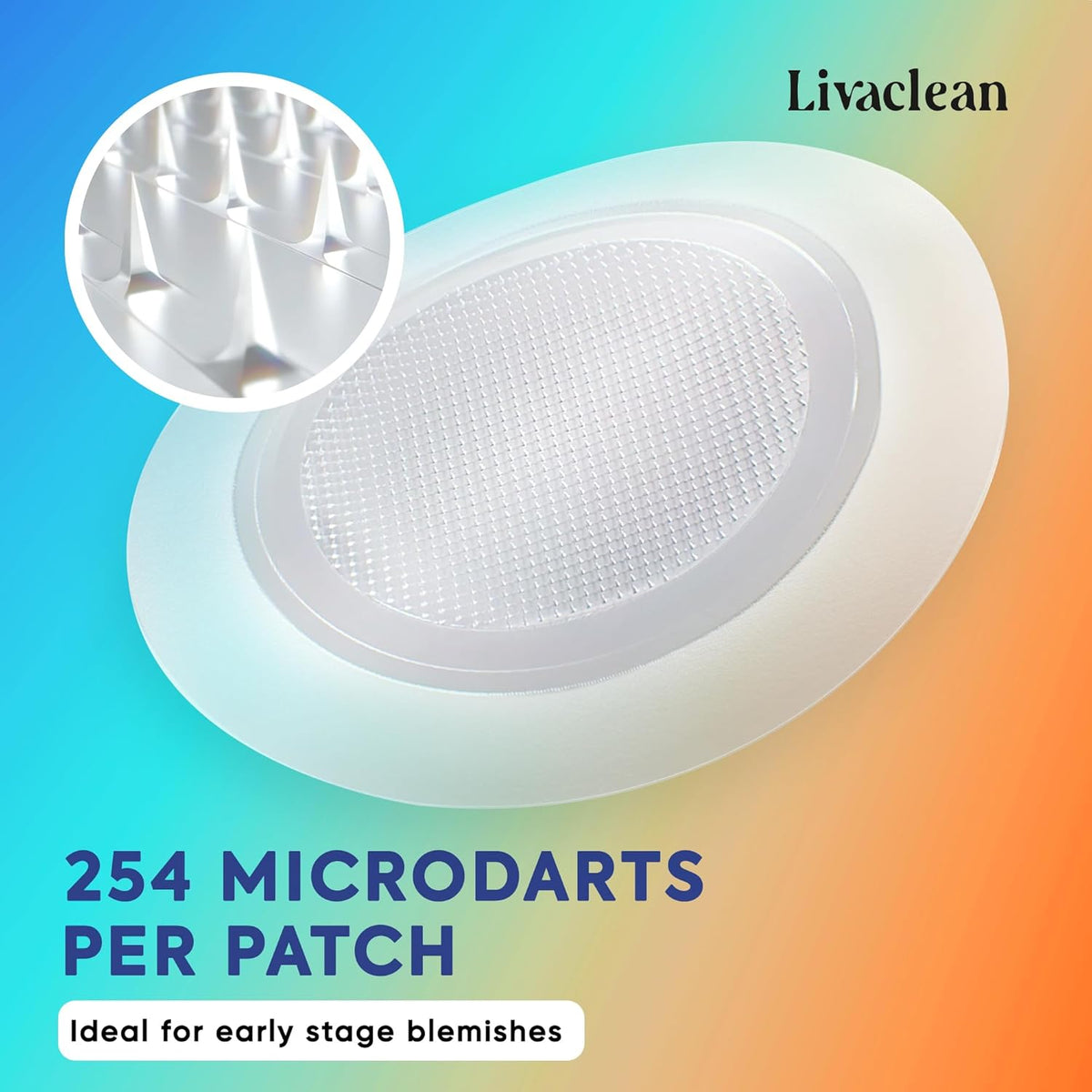 LivaClean 18 CT Microdart Acne Patch – Pimple Patches with Salicylic Acid & Tea Tree Oil – Dark Spot Patches for Face, Blemish Dots, Deep Pimple Patch, Salicylic and Hyaluronic Acid