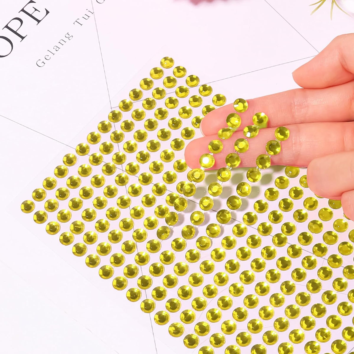 3555 Pieces Face Gem Stickers Self Adhesive Rhinestone Stickers for Crafts 3/4/5/6/8 MM Face Jewels Stickers Diamond Nail Gems Stick on for Face Eye Hair Body Makeup DIY Craft 5 Sizes