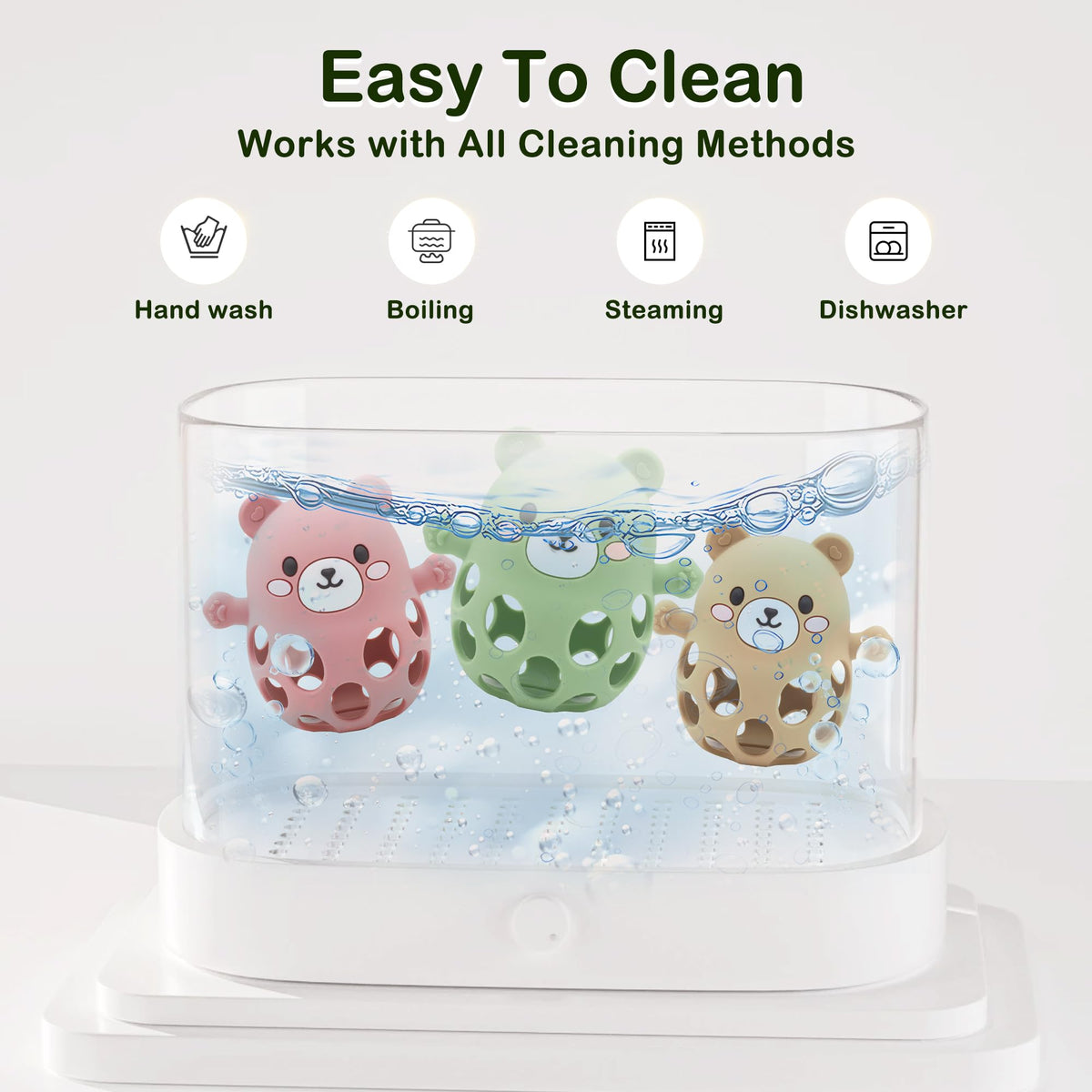 Baby Teething Toy Food Grade Silicone Mitten & Wrist Teether for 0-12 Months, BPA-Free, Anti-Dropping Design for Teething Relief & Sucking Needs (Green)