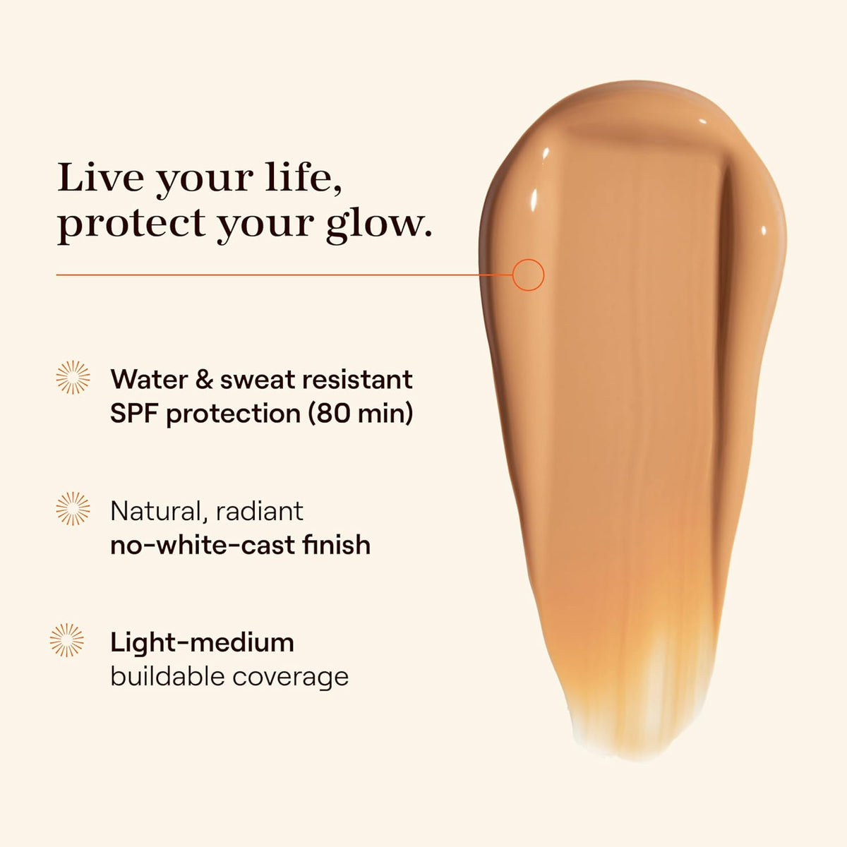 Live Tinted Hueguard Skin Tint SPF 50 - Tinted Mineral Sunscreen with Light-Medium Buildable Coverage With a Hydrating and Radiant Finish - Water and Sweat Resistant, 1.35 fl oz - Shade 08