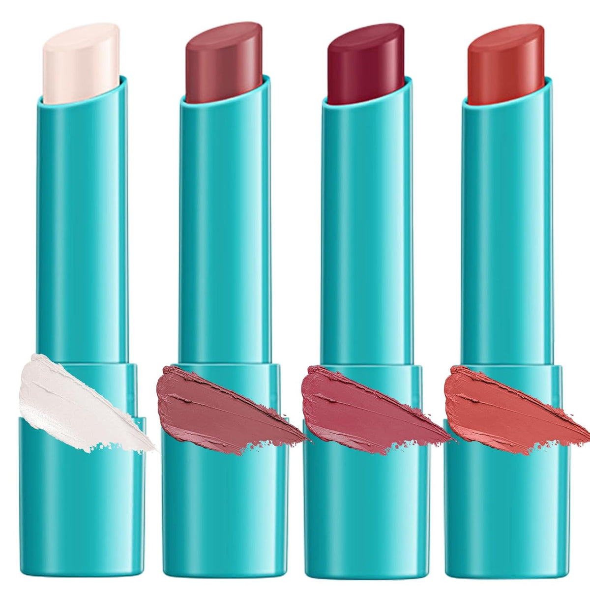 4pcs Lip Tint Hydrating, Moisturizing Lip Oil Balm, Long Lasting Waterproof Lip Gloss Non-Stick Cup Lipstick Set, Natural Ingredients Strong Moisturizing Lipstick