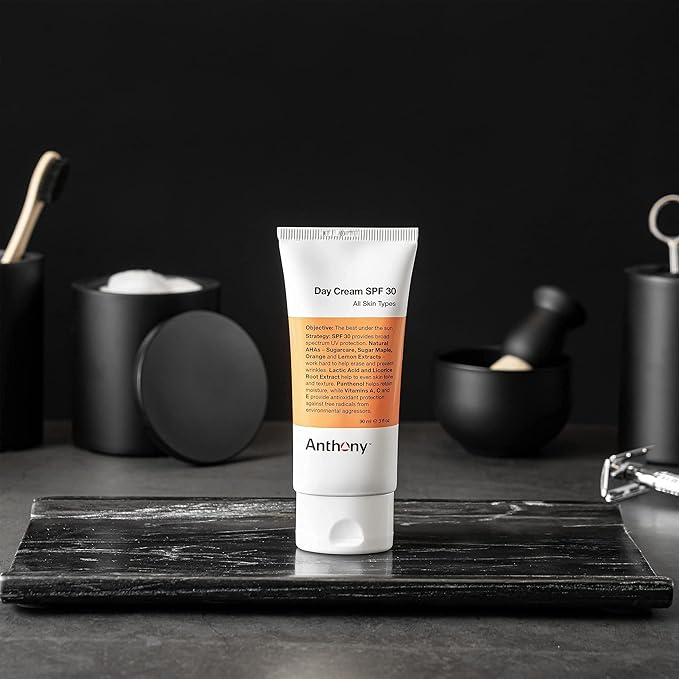 Anthony Day Cream SPF 30, 3 Fl Oz Algae Facial Cleanser, 8 Fl Oz.