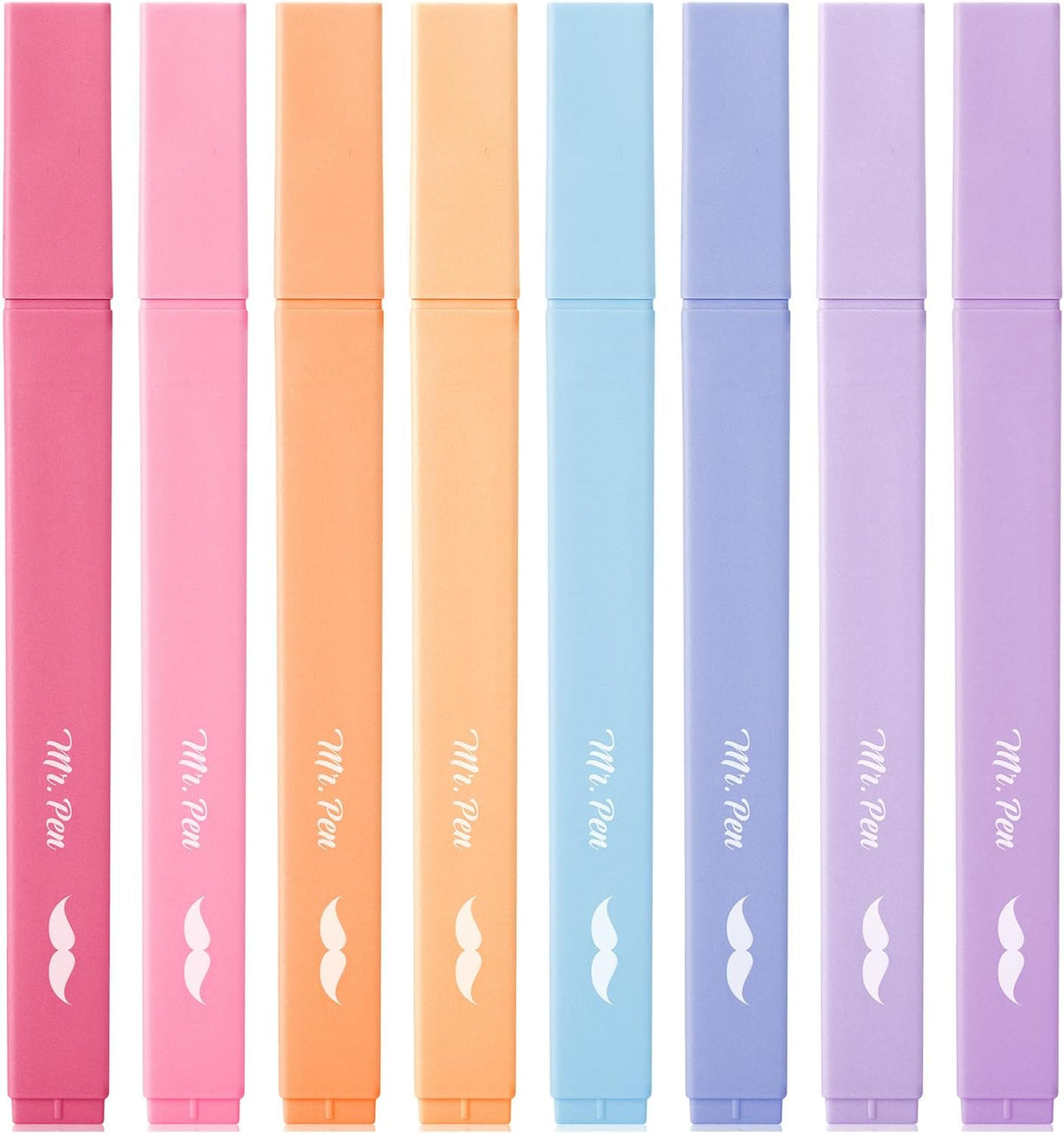 Mr. Pen- Aesthetic Highlighters, 8 pcs, Chisel Tip, Assorted Colors, No Bleed Bible Highlighter Pastel