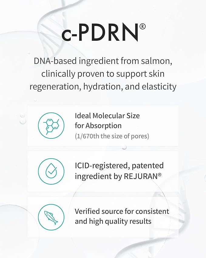 REJURAN® Moisture Treatment Ampoule, c-PDRN® - Deep Hydrating Face Serum for Instant & Long-Lasting Moisture, Soothing, Skin Barrier Boost, Moisture Lock with PDRx. Korean Skin Care (1.01 fl oz)
