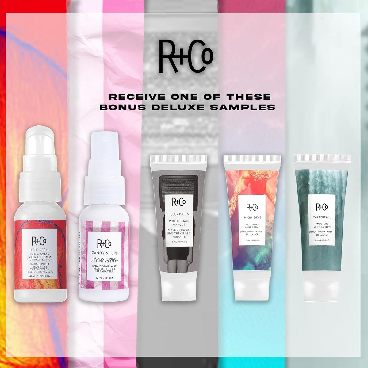 R+Co Atlantis Moisturizing B5 Shampoo + Conditioner + High Dive Deluxe Sample | Vegan + Cruelty-Free | 2 x 8.5 Oz + .5 Oz Deluxe Sample