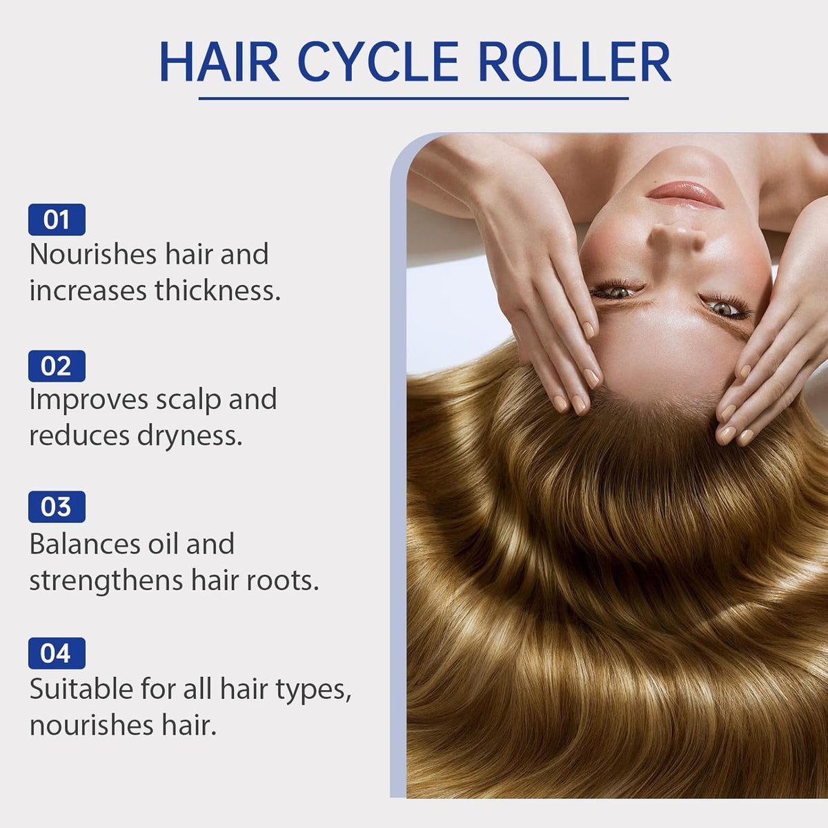 Hair 3% Rosemary Roll-On,Hair Growth Serum with Redensyl and Anagain Reduces Hair Fall, Help Thicker For Women All Hair Types-25ml
