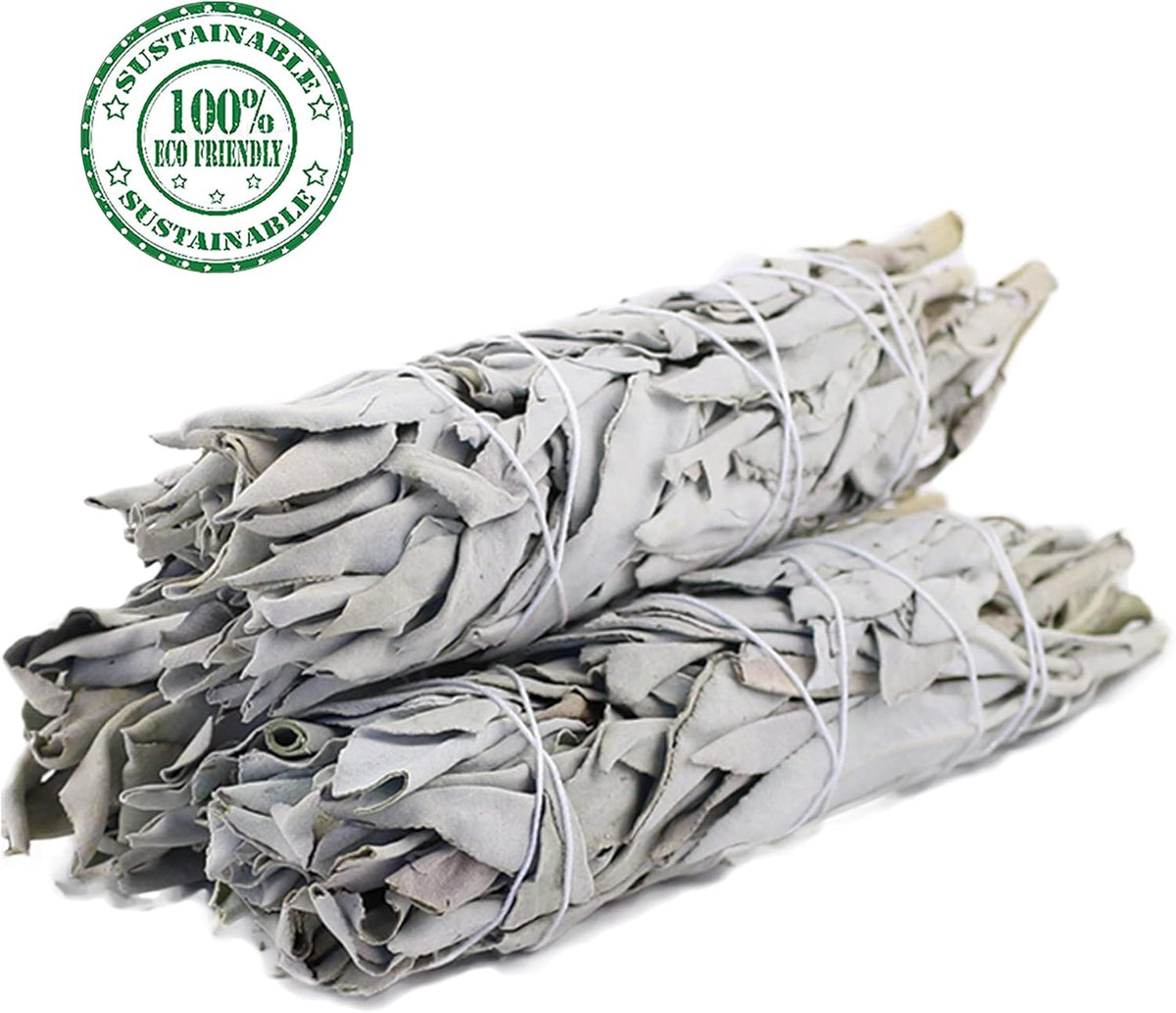 SOUL STICKS 6 Inch 3-Pack Organic California White Sage Smudge Sticks Bulk for Home Cleansing, Negative Energy Removal, Good Energy Meditation & Smudging Rituals | Pure Sage Bundles
