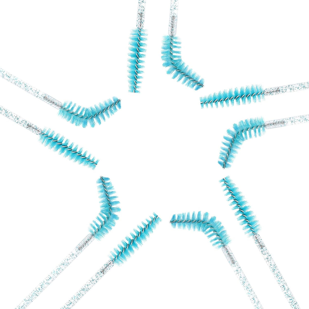 Tbestmax 500 Disposable Mascara Wands Eyelash Brush Blue Spoolies for Eyebrow Eye Lash Extension