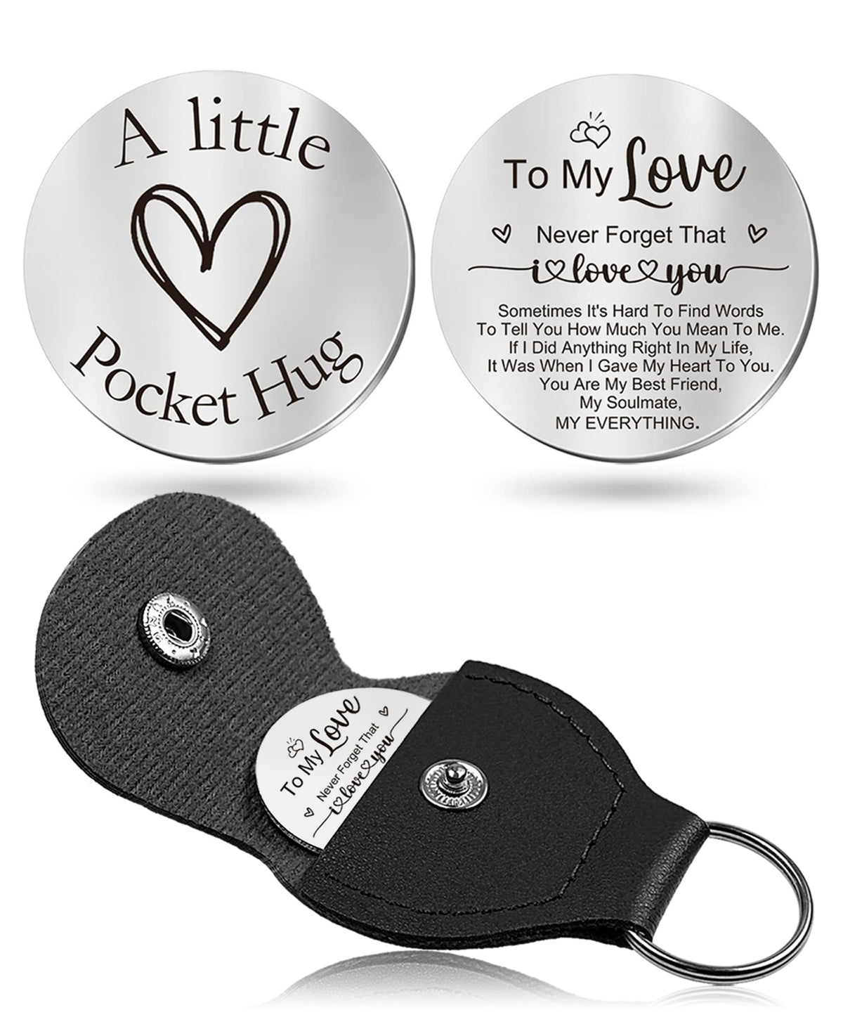 CINDYHE Pocket Hug Token keychain Gifts for Men Women Him Her Dad Mom Son Daughter Brothers Sisters Teacher Boy Girl Friends (Sobriety)