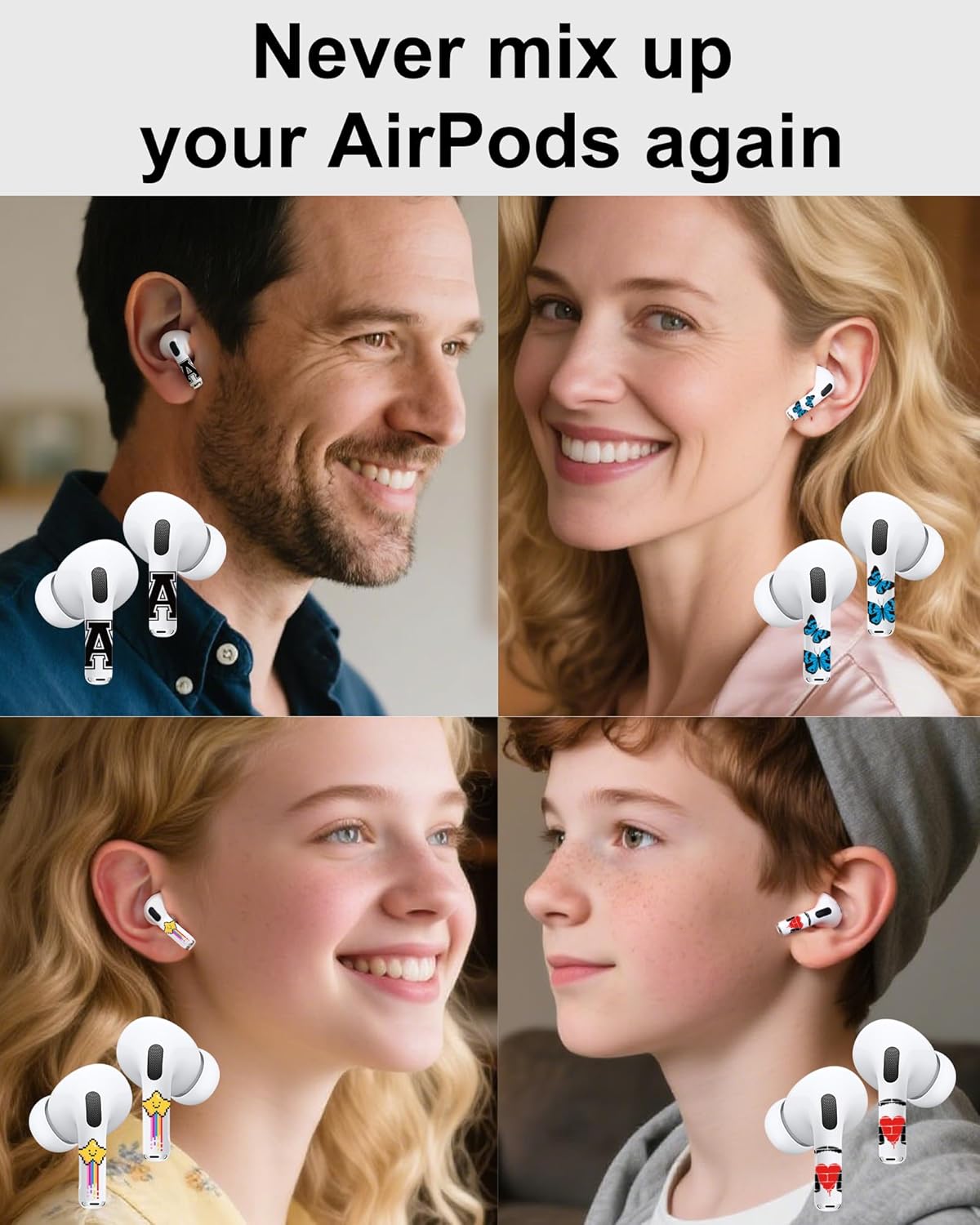 ROCKMAX for AirPods Pro 2 Skin Accessories, Leopard Print Sticker Wrap for AirPods, Unique Gifts for Women and Girls, Customized Tattoos Compatible to AirPods Pro 2nd Generation Case Cover