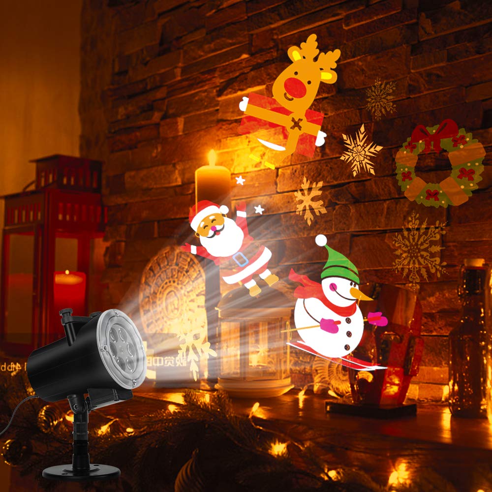Elec3 Christmas Halloween Projector Light, 16 Patterns Christmas Projector Lights Waterproof Indoor Outdoor Holiday Light with Remote Control for Halloween,Christmas,Birthday,Garage,Landscape Decor