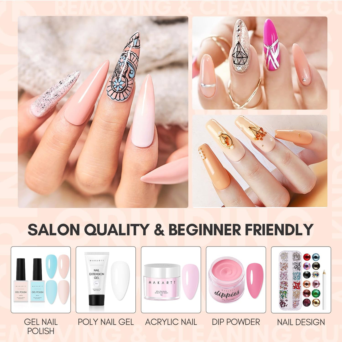 Makartt Gel Top Coat No Wipe, 15ML Clear Top Coat Gel Nail Polish, High Gloss Shine Finish Long Lasting Soak Off UV Nail Lamp Need for Acrylic Nails, Salon Quality Home DIY Manicure