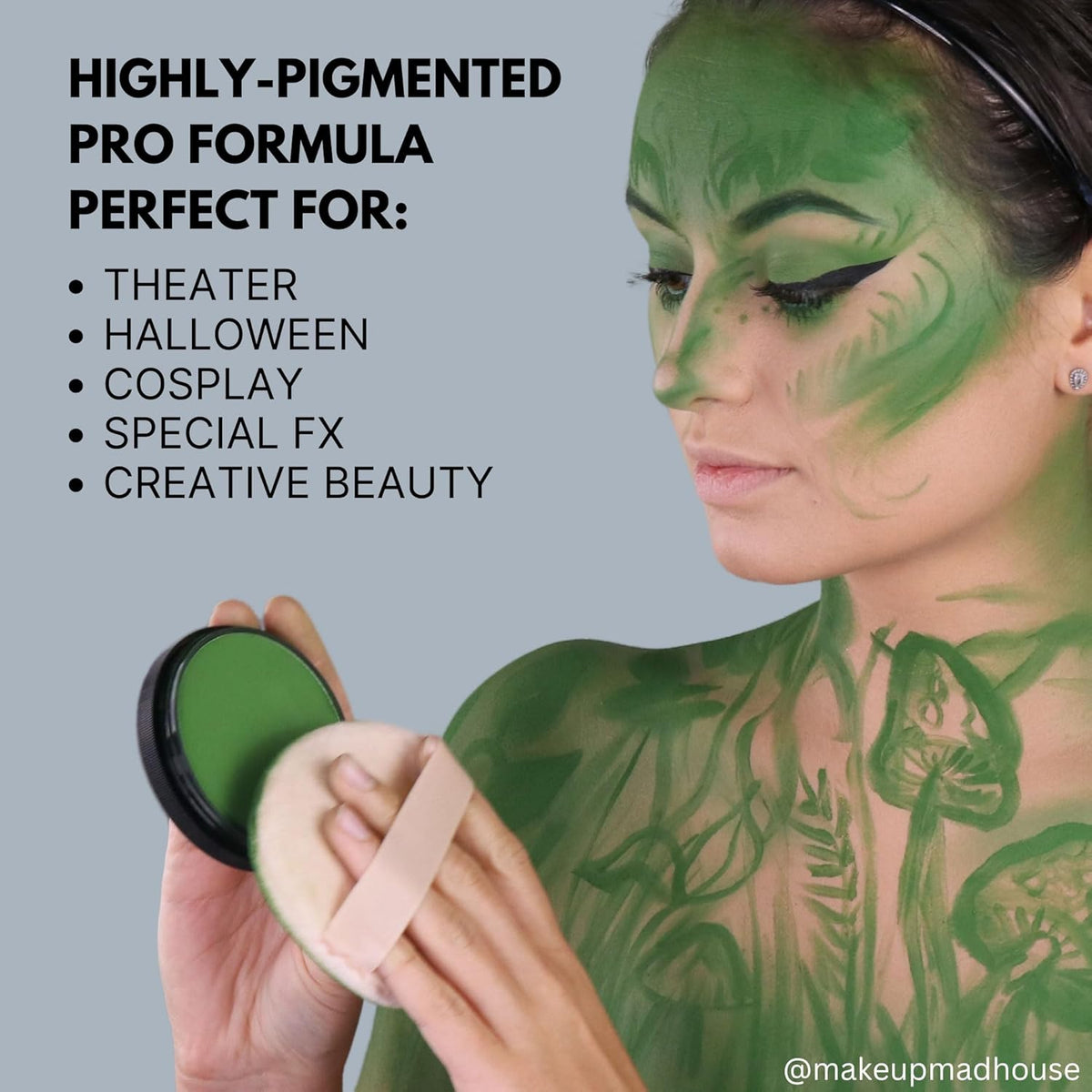 Mehron Makeup StarBlend Cake Makeup | Wet/Dry Pressed Powder | Powder Foundation | Red Face Paint & Body Paint 2 oz (56g)