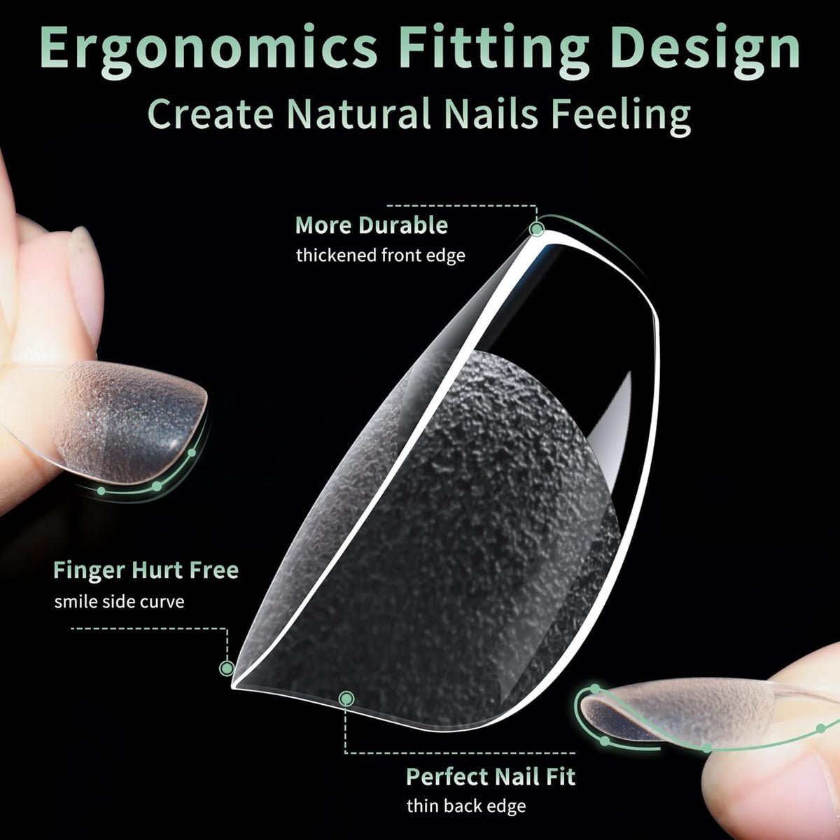 Extra Short Square Nail Tips, 216pcs Acrylic Soft Fake Nails Gel Nail Tips, Full Cover Pre-Shaped Matte Clear Press on Nails for Extension, Diy at Home Manicure 12 Sizes