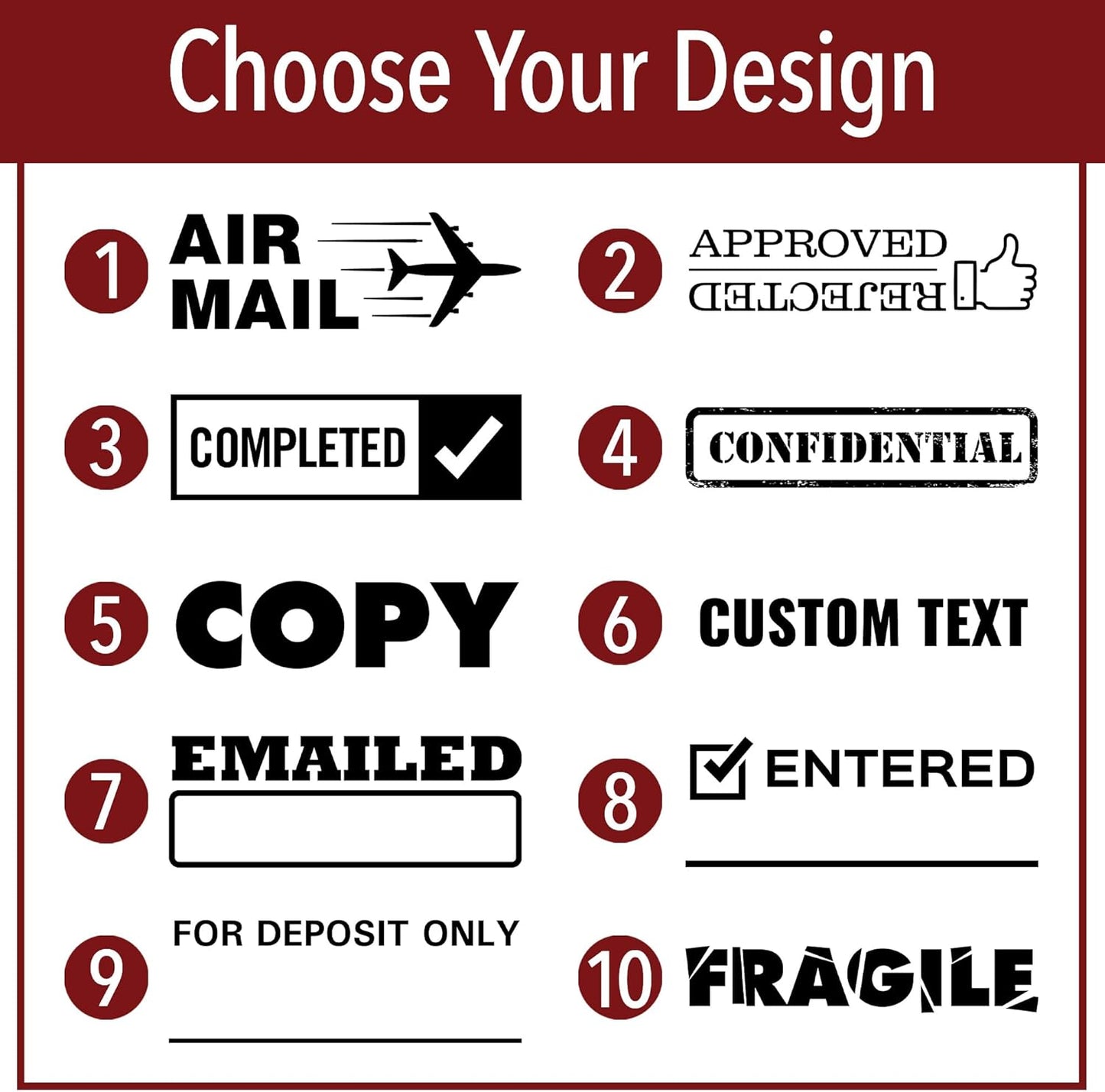 Past Due Office Stamp | 4 Different Sizes | 20 Designs | Multiple Color Options | Perfect for Quick Validation of Office Documents (Past Due, Xtra Wide)