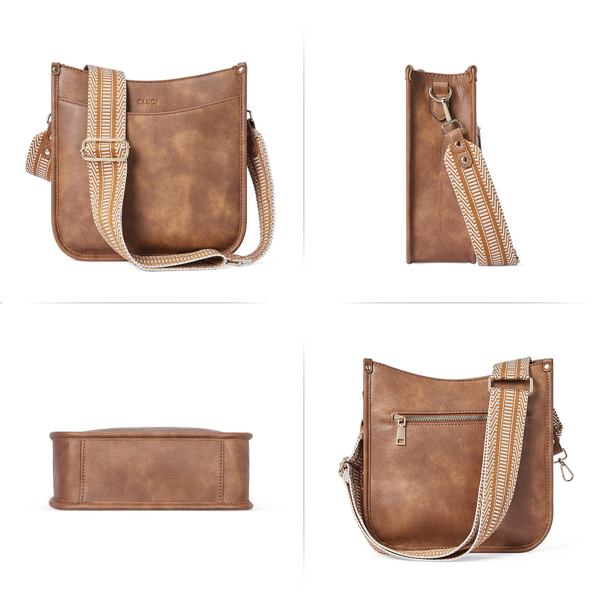 CLUCI Crossbody Bags For Women Trendy Fashion Shoulder Bag Vegan Leather Purse For Ladies with Adjustable Strap