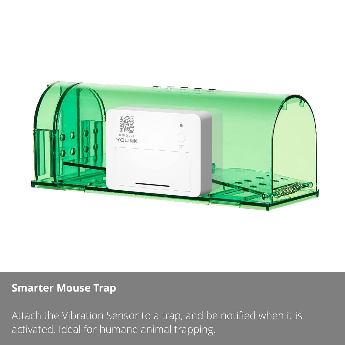 YoLink LoRa Smart Vibration Sensor; Smart Shock, Glass Break, Tamper, Movement Detector, Generator Running, Email/SMS/Push Alerts, 1/4 Mile Open Air Range, Alexa, Hub is not Included
