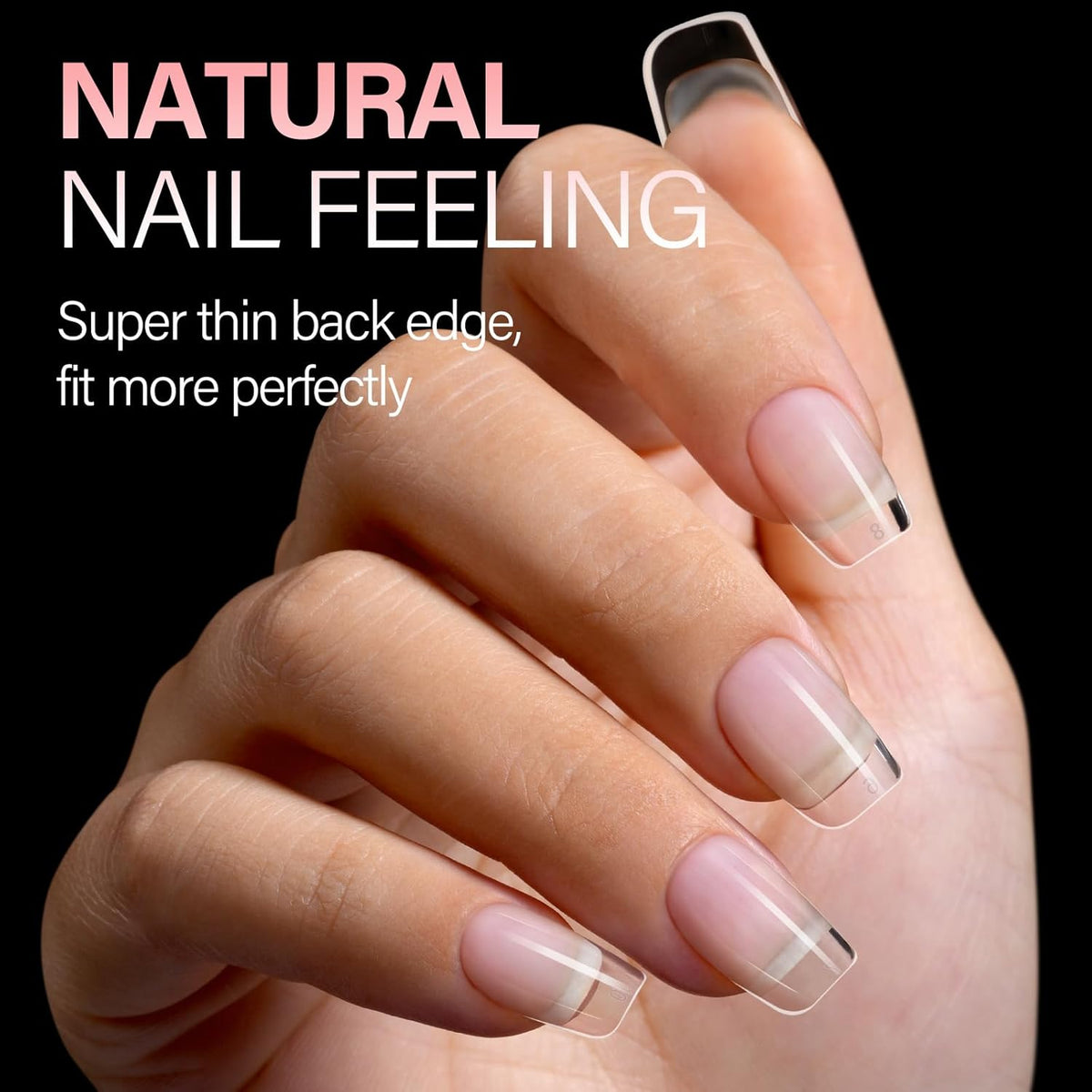 AILLSA Short Square Round Fake Nail Tips 240Pcs Soft Nail Gel Tips Pre-Shaped Acrylic Nail Tips, Half Matte Full Cover Press on False Tips for Nail Extension Home DIY 15 Sizes Gelly Tips