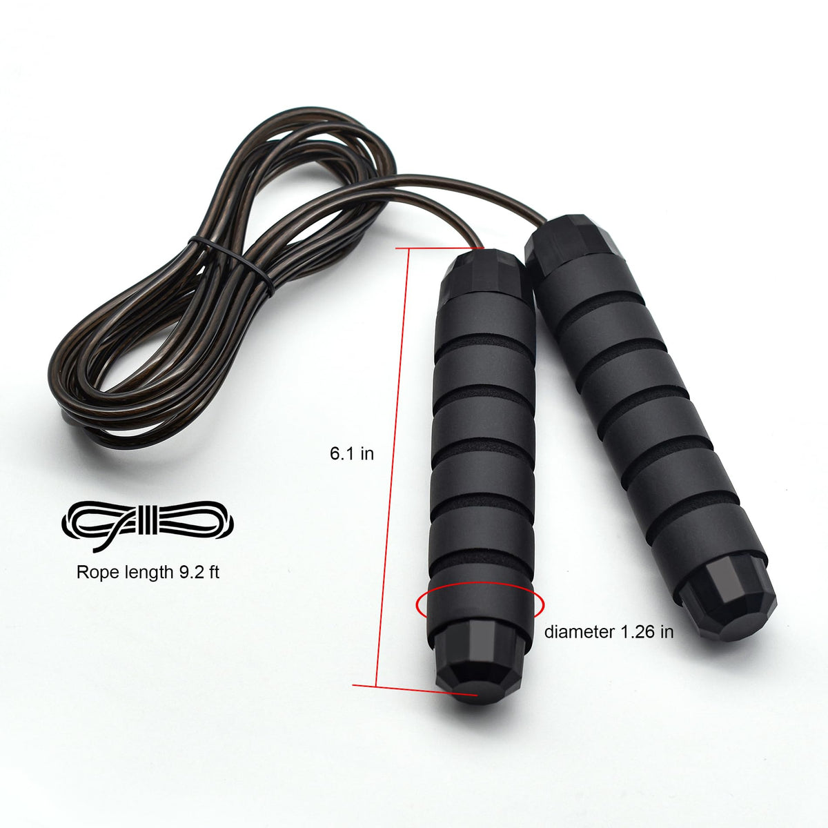 BOOMIBOO Jump Rope, Adjustable Jump Ropes,Skipping Rope Tangle-Free Rapid Speed with Ball Bearings for Women Men Kids,Exercise & Slim Body Jumprope at Home School Gym