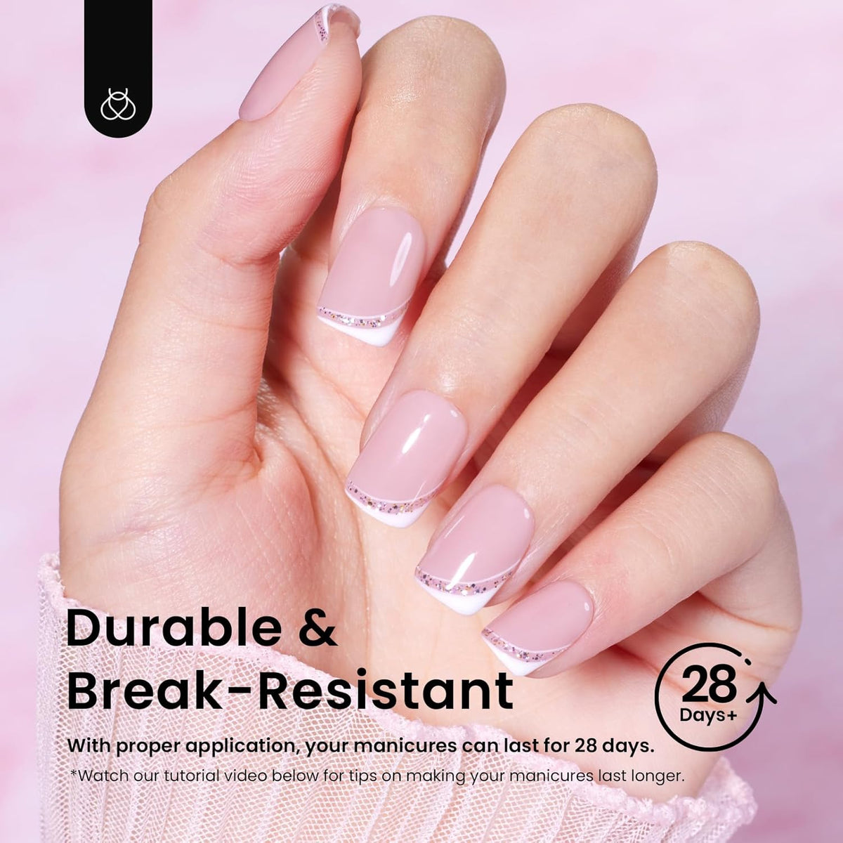 Beetles Short Square Nail Tips: 576PCS 12 Sizes XS Short Square Half Matte Clear False Acrylic Press on Nails Tips Pre-shape Full Cover Nail Tips Nail Extension DIY
