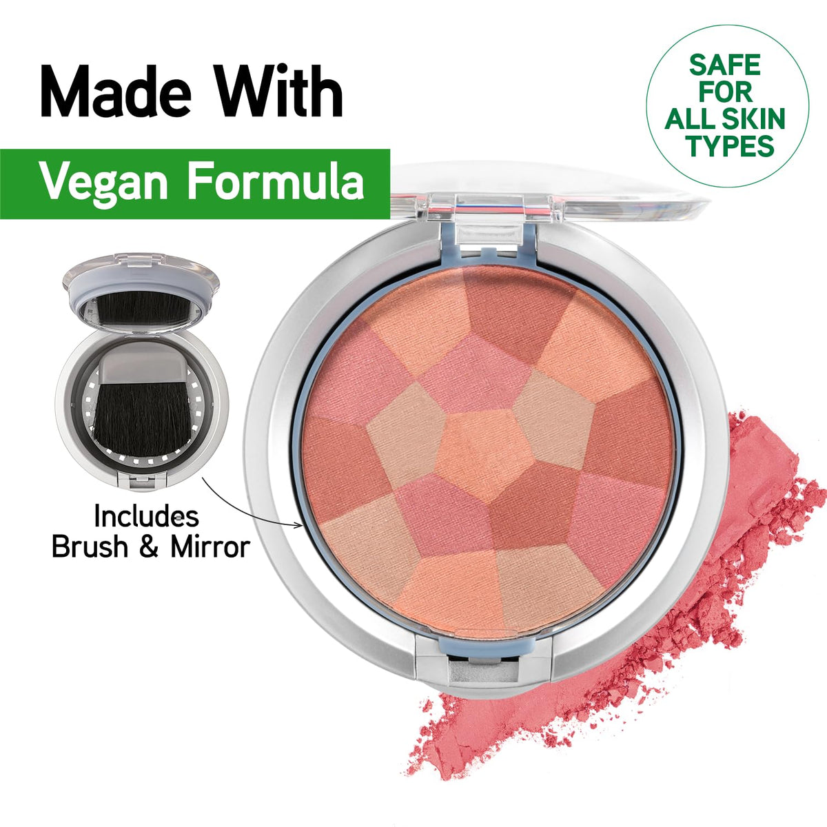 Physicians Formula Powder Palette Multi-Colored Blush, Silky Smooth Formula, Hypoallergenic, Blends Easily Without Irritation – Blushing Berry