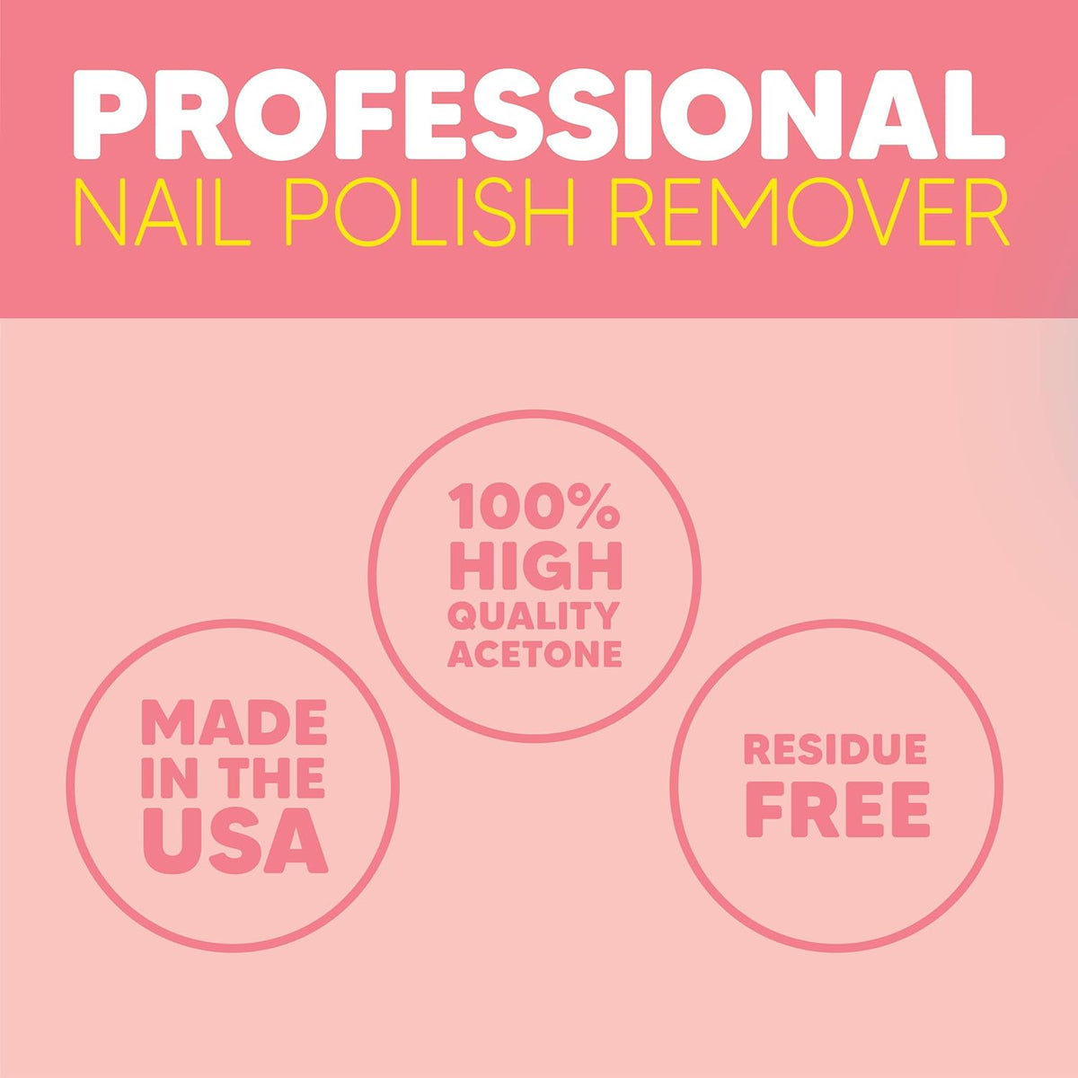 Onyx Professional Nail Polish Remover with 7 inch Nail File, Strawberry Scent, Made in USA, 16 fl oz - Moisturizing Formula, Acetone-based Gel Polish Remover, Enhanced with Vitamin E, Grape Seed Oil
