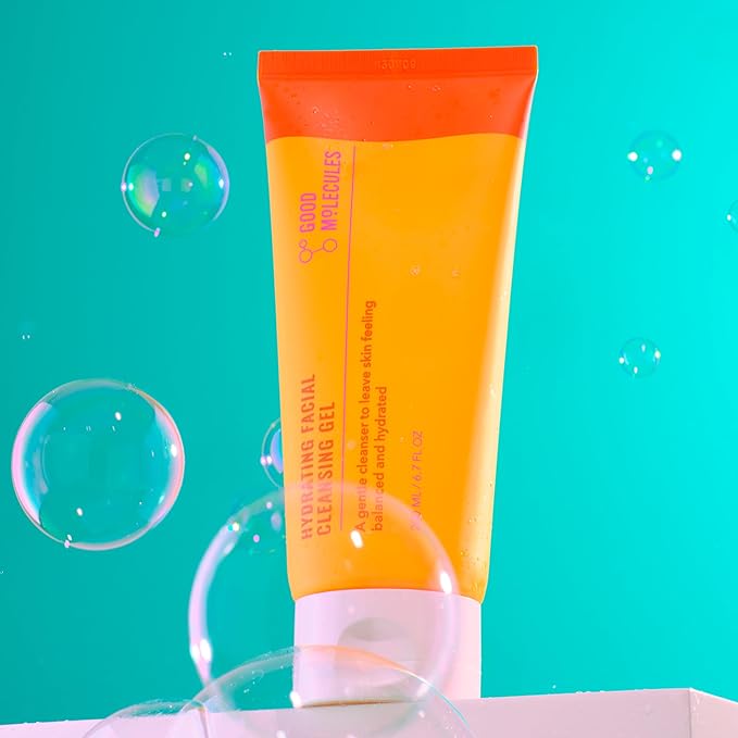 Good Molecules Hydrating Facial Cleansing Gel - Face Wash with Rosewater and Pineapple Extracts to Brighten, Cleanse, and Moisturize - Facial Cleanser, Skin Care