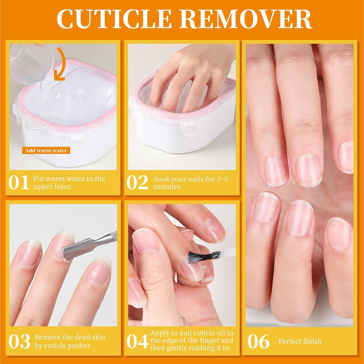 Teenitor Nail Soaking Bowl, Soak Off Gel Polish Dip Powder Remover, Manicure Bowl for Hand, Cuticle Remover Tools, Nail Brush Cuticle Pusher,Cuticle Oil Cuticle Peeler,Nail File Buffer Milk and Honey