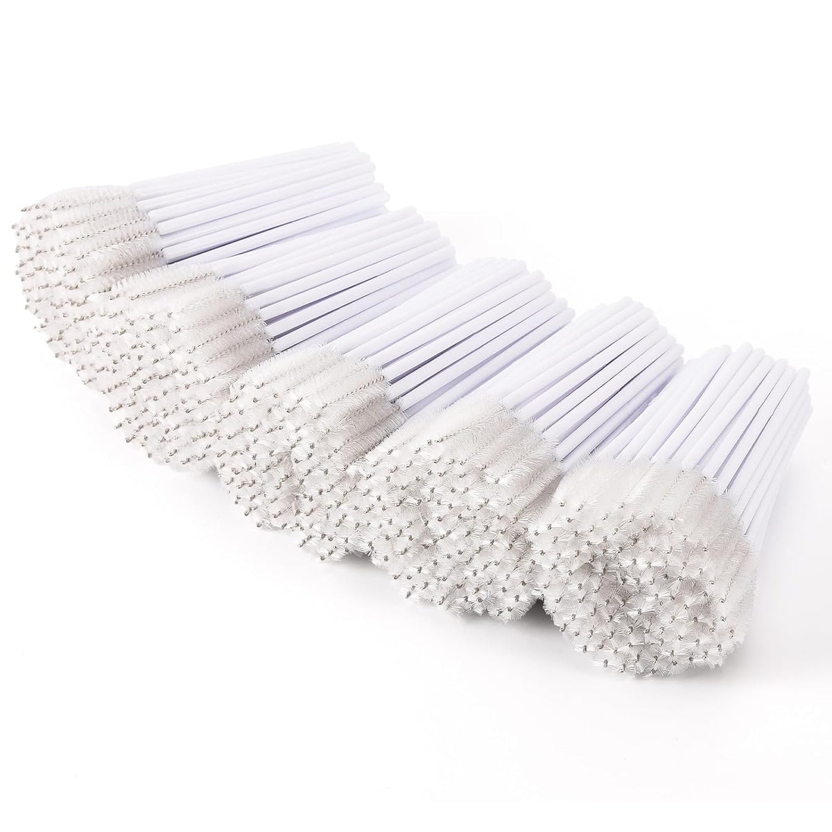 Tbestmax 500 Disposable Mascara Wands Eyelash Brush White Spoolies for Eyebrow Eye Lash Extension