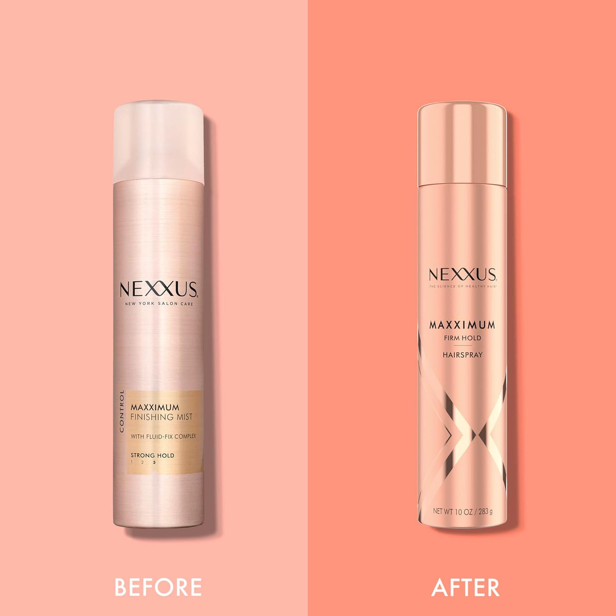 Nexxus Maximum Hold Finishing Hair Spray, for Control, Hold Hairspray for Women Hair Styling, Pink, 10 oz