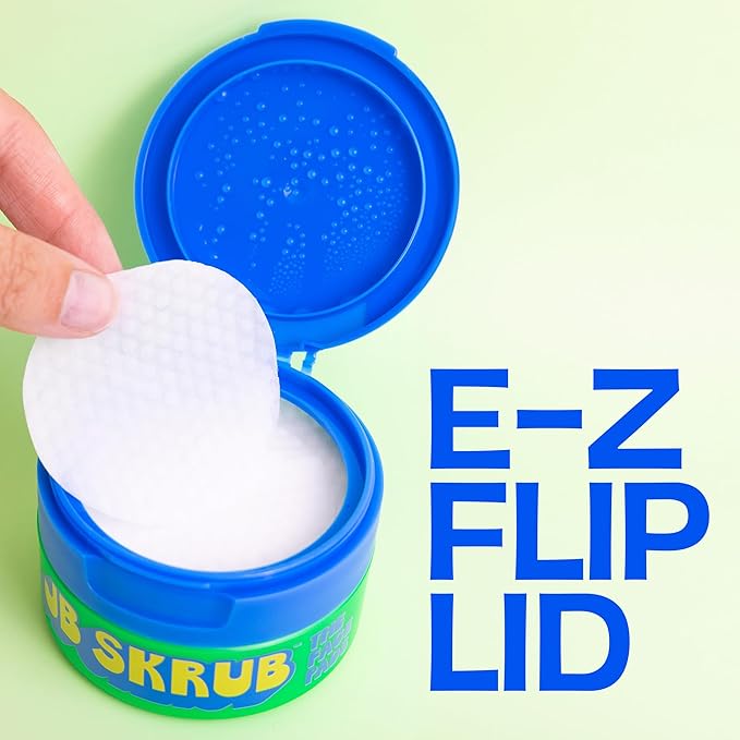 JB SKRUB Face Pads and Face Wash for Sensitive Skin - Acne Cleanser and Acne Pads with Aloe and Chia for Teen Boys, Tweens, and Kids - Grease-Free Freshness