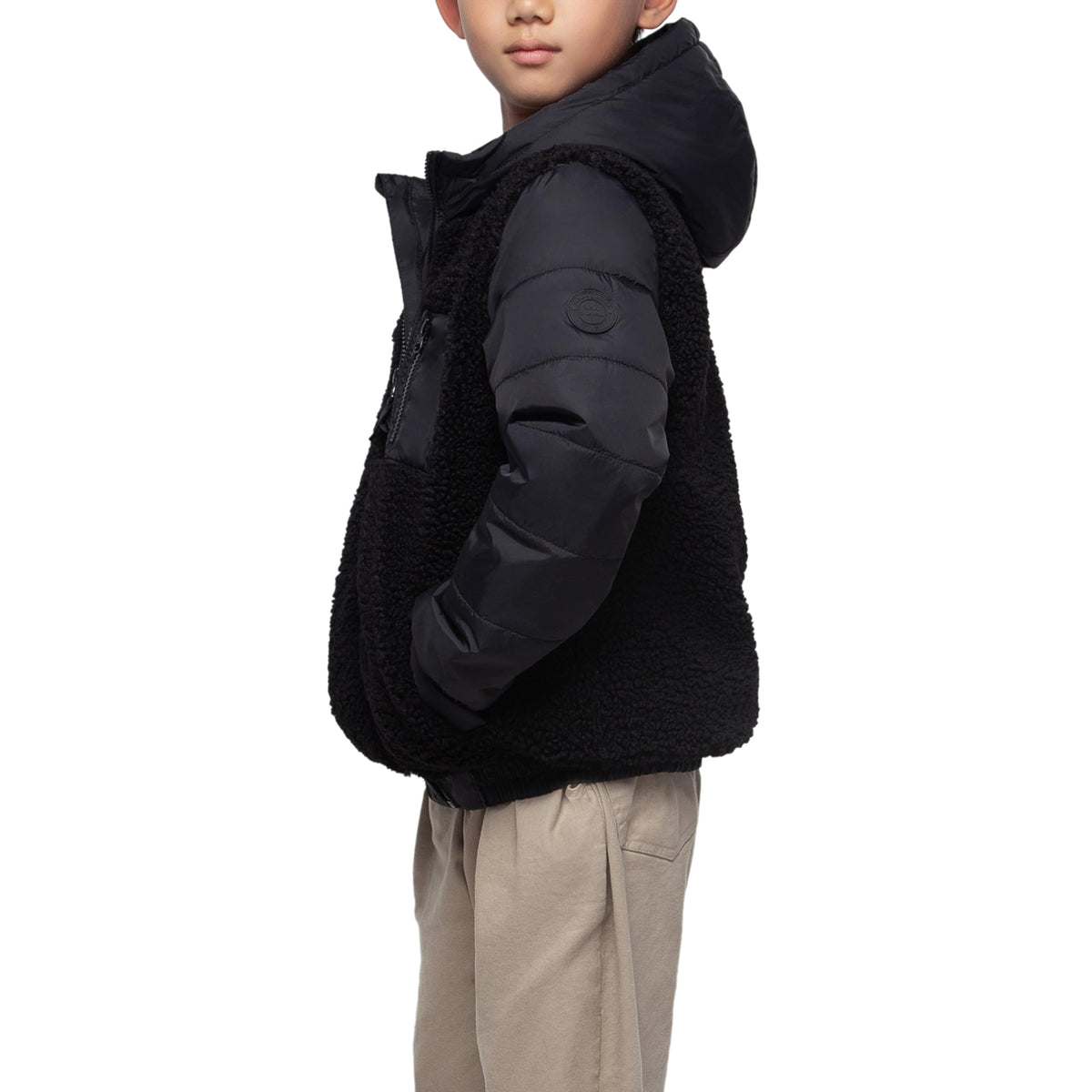 Rokka&Rolla Boys' Water-Resistant Sherpa Puffer Jacket