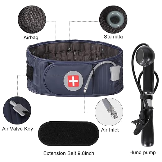Decompression Back Belt -Lumbar Support Belt for Men & Women Lower Back Pain Relief, Back Traction Device Fits Waist Size 29-49 Inches