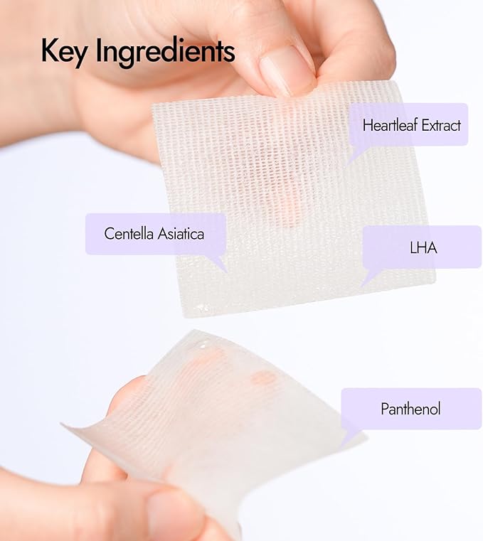 Epielle Balancing Toner Pads 5 Packs Individually Wrapped, Calming & Hydrating Irritated, Sensitive Skin with CICA & Salicylic Acid, Cotton Gauze & Glutathione Jelly, Korean Skin Care (5 Toner Pads)