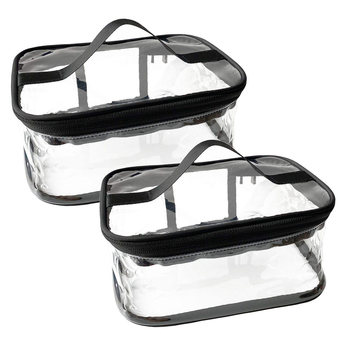 Toiletry Bag Makeup Cosmetic Clear Bag Portable Waterproof Transparent Travel Storage Pink