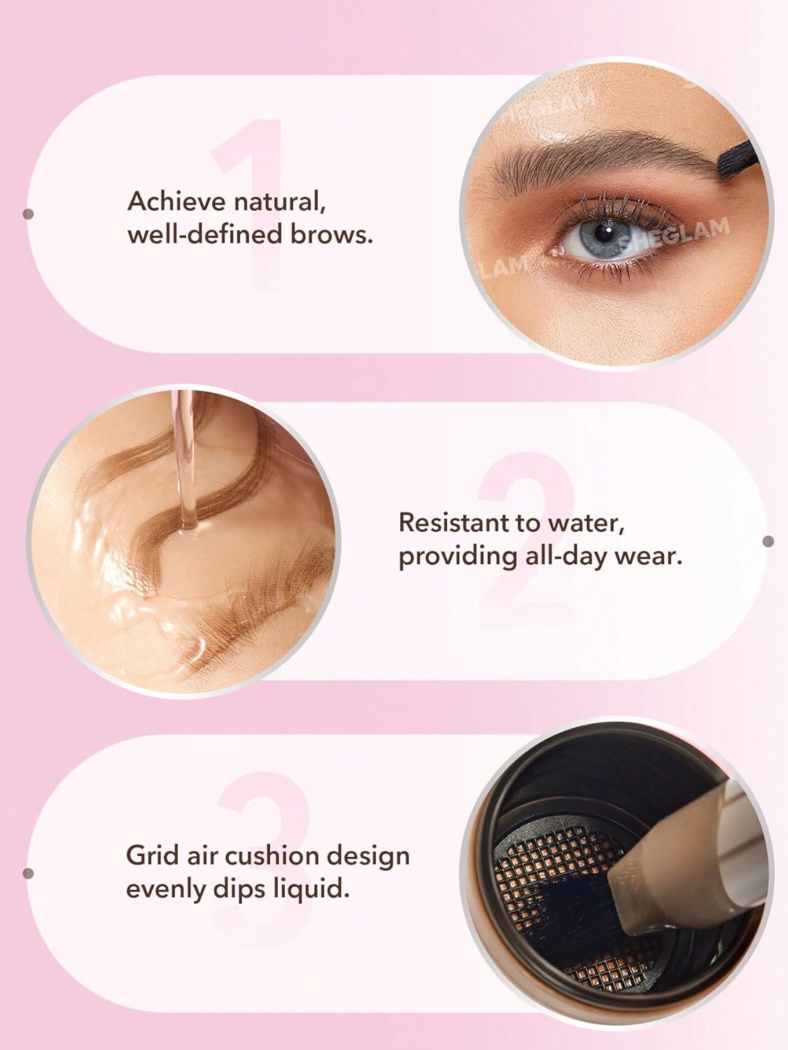SHEGLAM Brow-Fection Angled Brush & Dip Upgraded Microblading Eyebrow Pen Long Lasting Waterproof Easy To Color-Truffle
