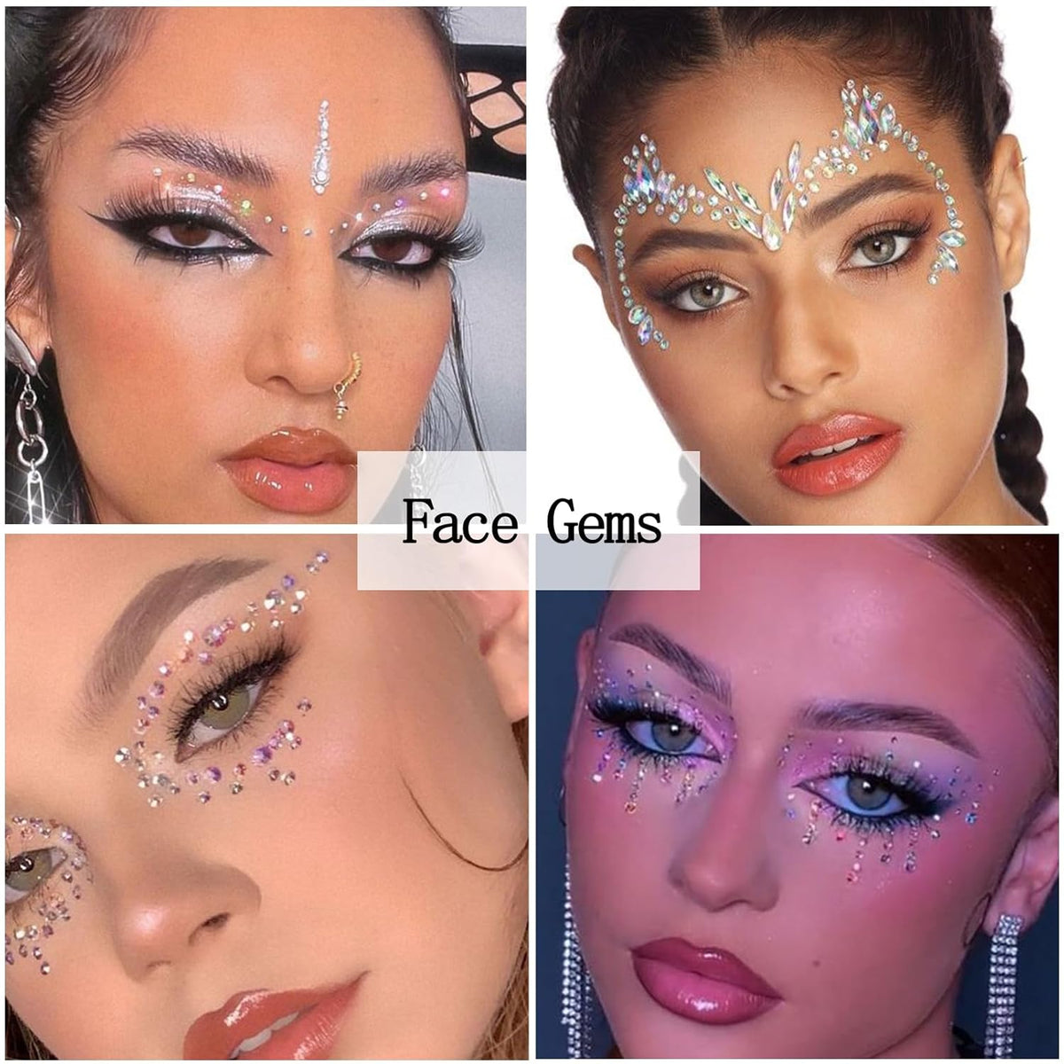 4 Boxes Nail Rhinestones Flatback Rhinestones Nail Charms Multi Shaped Crystals Nails Gems and Rhinestone Jewels Supplies Luxurious Accessories for Women Nails Decorations