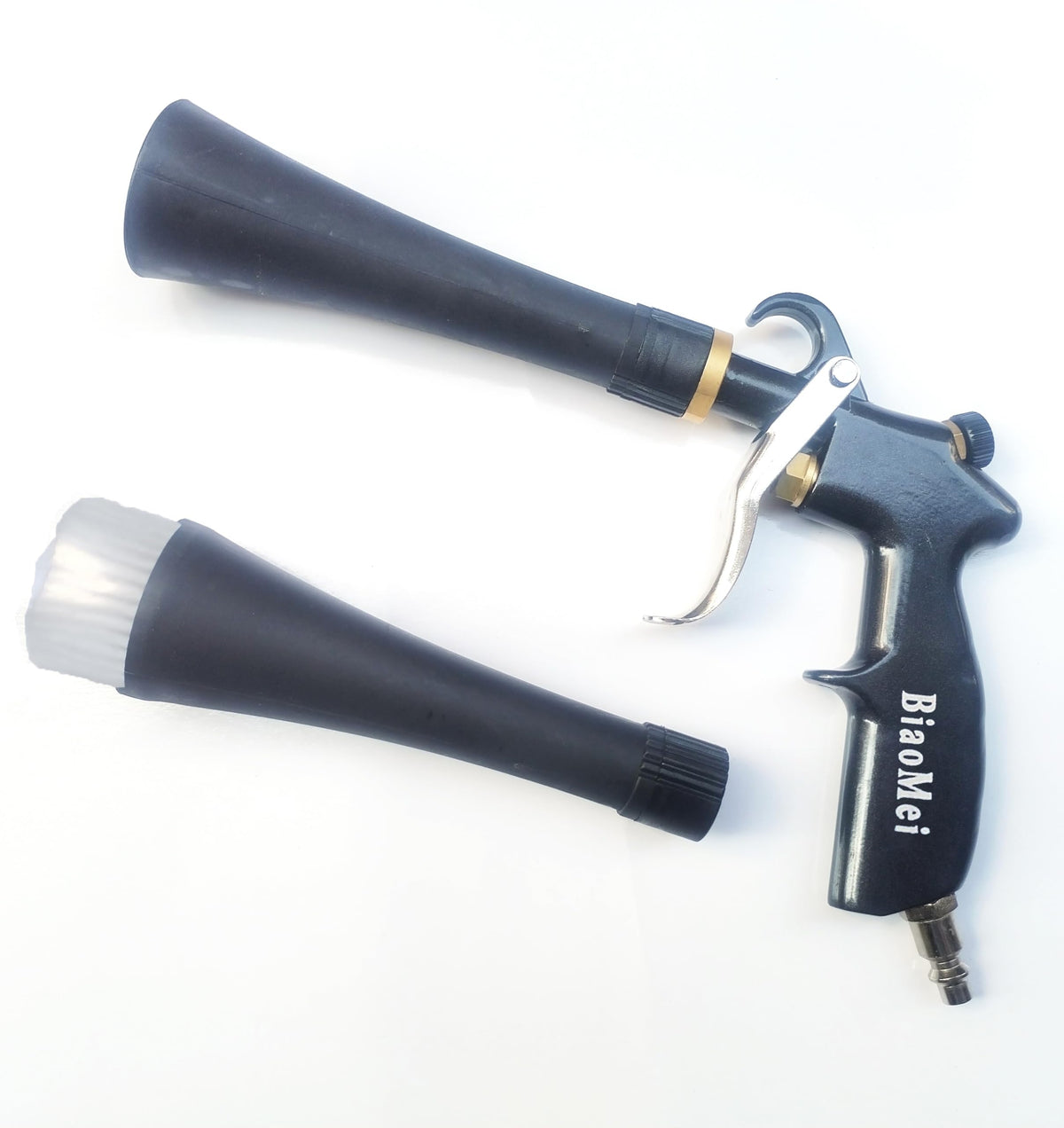 DOZIME High Pressure Car Interior Cleaning Gun Automobile Detailing Washing Gun with Brush-Works with Air Compressor(Aluminium Rotate Tube),Z-014 with Air Regulator Control