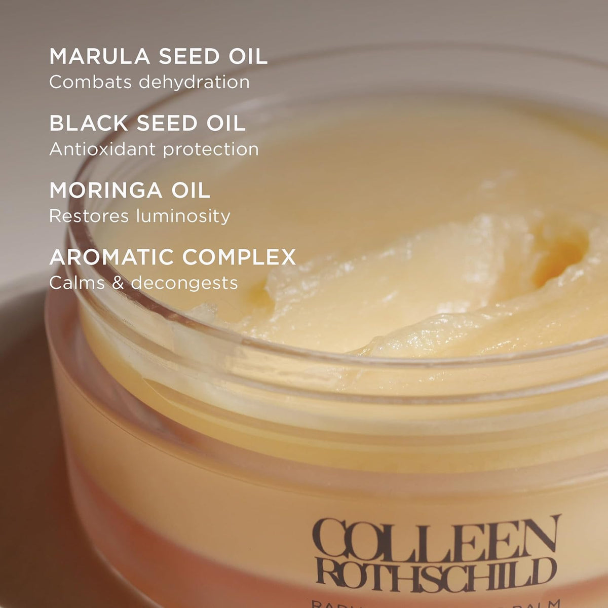 COLLEEN ROTHSCHILD Mini Radiant Cleansing Balm | Deeply Cleanses, Soothes & Removes Makeup & Impurities | Restores Luminosity | Calms & Decongests | Combats Dehydration (1 fl oz)