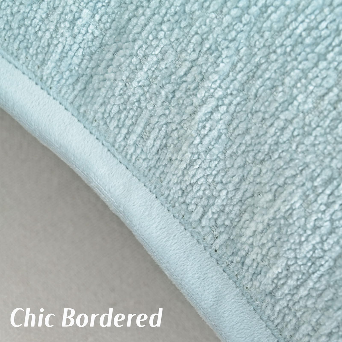 FUTEI Light Blue Chenille Throw Pillow Covers 18x18 Inch Set of 2,Soft Cozy Bound Edge Design Cushion Case,Home Decor for Couch Bed Living Room