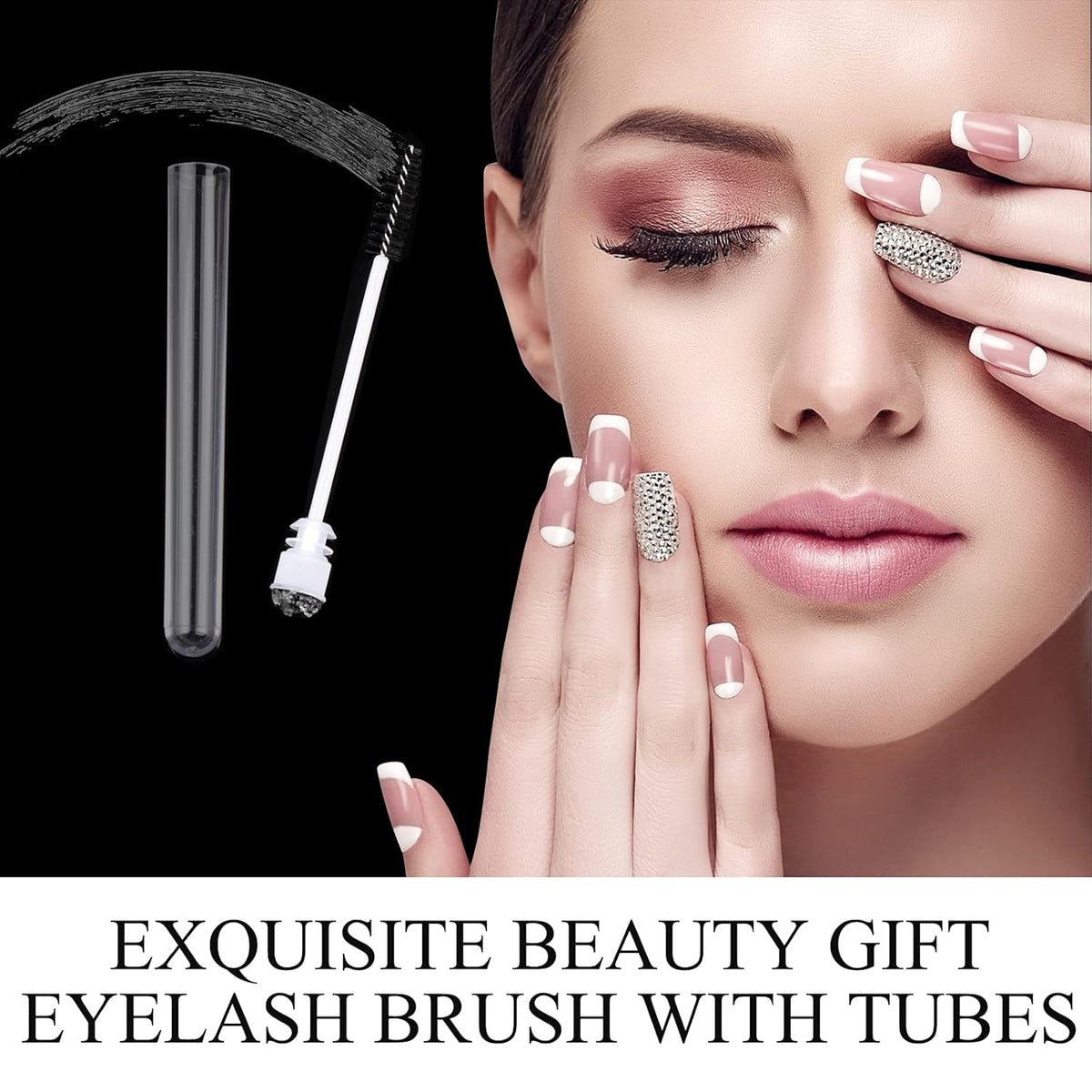20pcs Eyelash brush Lash Wand Makeup tool Eyelash Extension supplies Cleaning brush Diamond Mascara foil black