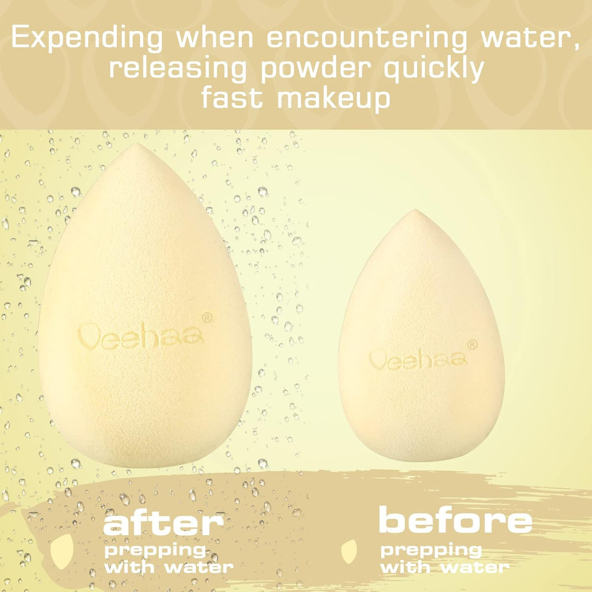 2PCS Makeup Sponge Set, Latex Free Makeup Blender for foundation, Makeup Sponges egg shaped, Makeup Sponges for all areas