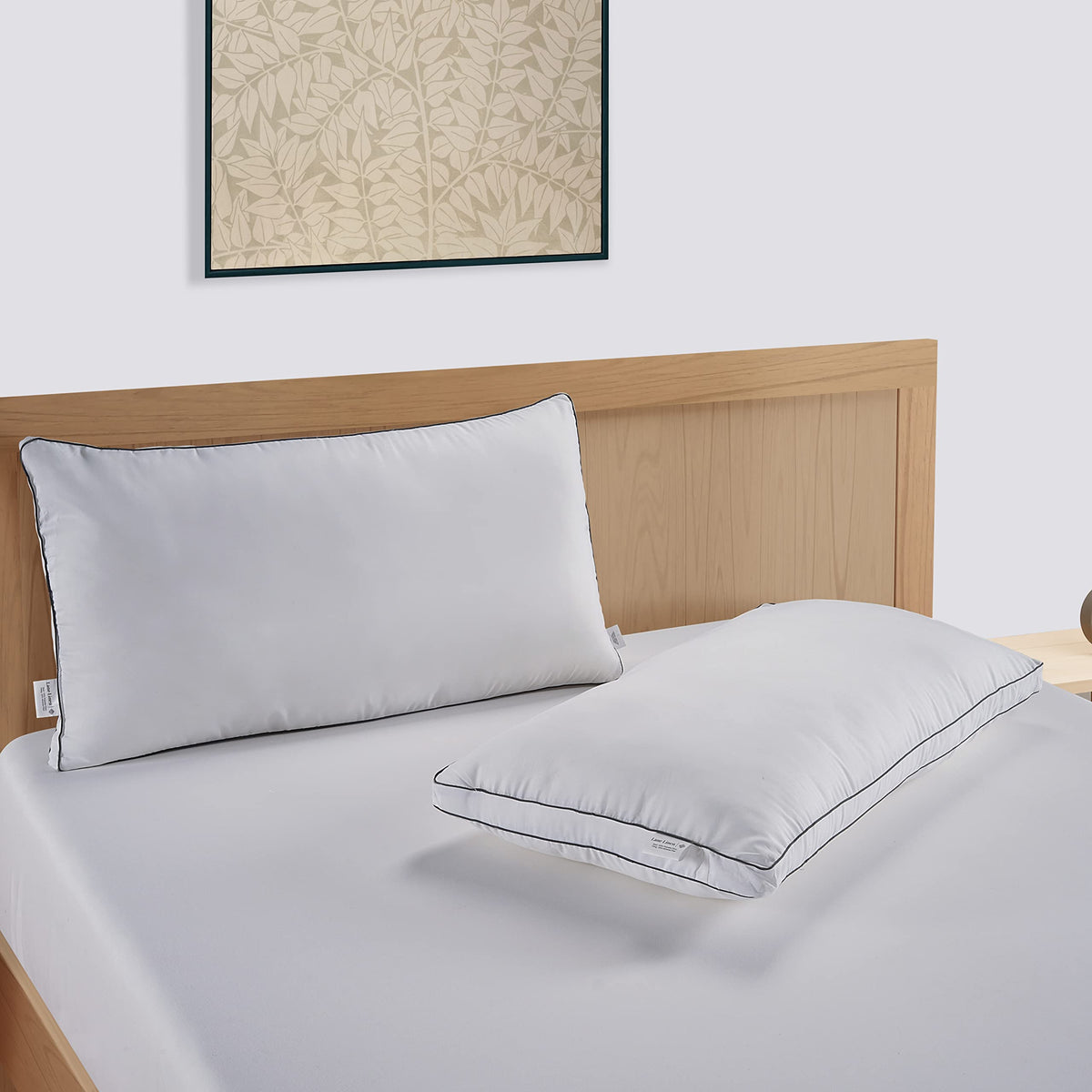 LANE LINEN Bed Pillows for Sleeping - Pillows Queen Size Set of 2, Gusseted Supportive Firm Pillow for Side and Back Sleepers, Luxury Down Alternative Hotel Pillows, 20x30in