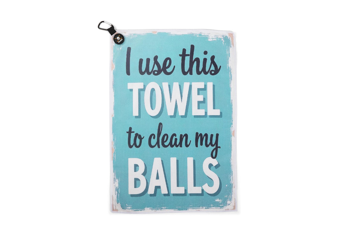 SHANKITGOLF Golf Towel Microfiber with Clip, Funny Cleaning Cloth for Golf Balls & Clubs, Premium Golf Accessories, Gift for Men, Golfers, Dad, Golf Bag Attachment