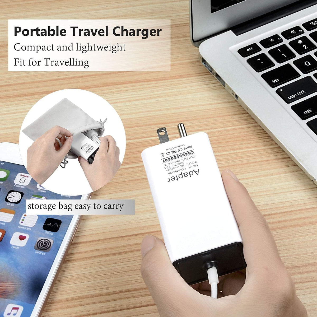 HJTPOWER 85W Charger for MacBook Pro 15 inch Retina(Mid 2012 to Mid 2015), Replacement for Magnetic 2 A1398 A1424 Power Adapter